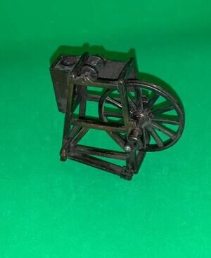 Vintage Die Cast Miniature Pencil Sharpener - Spinning Wheel